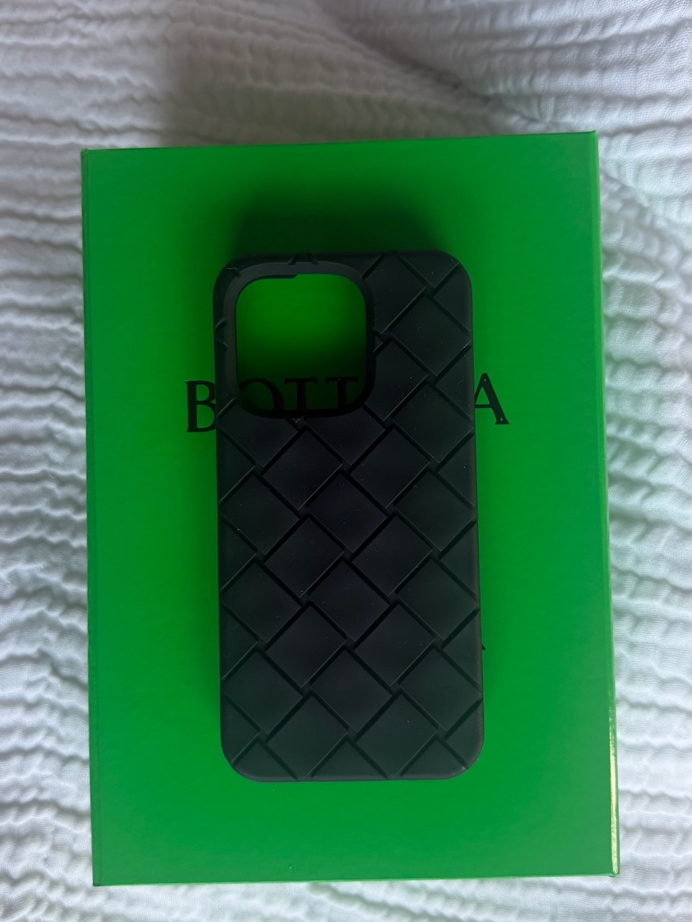 Bottega Veneta Black iPhone 16 Pro Case | Silicone Phone Case